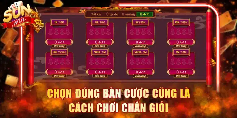 Chọn đúng bàn cược cũng là cách chơi chắn giỏi