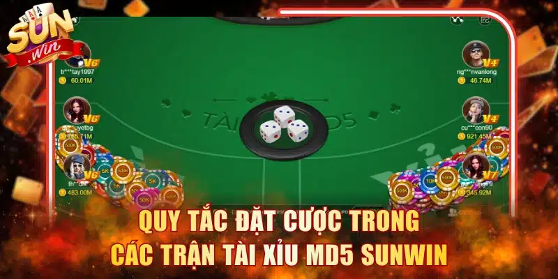 Quy tắc đặt cược trong các trận Tài Xỉu MD5 Sunwin